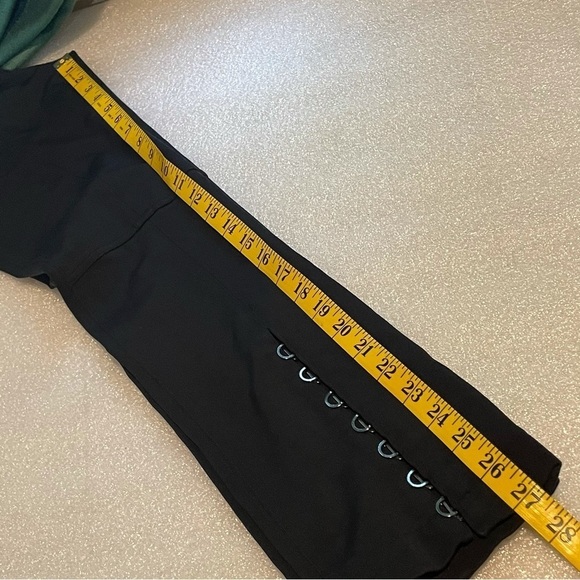 marciano Black Leggings pants with hook loop hardware on back of leg 4 - Picture 9 of 12